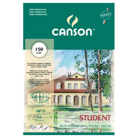 Blok rysunkowy Canson Student A3/30/150g